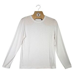 Theory‎ White Long Sleeve Tee Men's Small Slim Modal Minimalist Basic